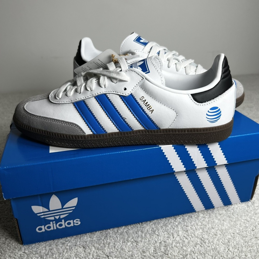 Adidas Samba OG AT&T Mens Size 7 White Blue New Box Limited Edition unisex